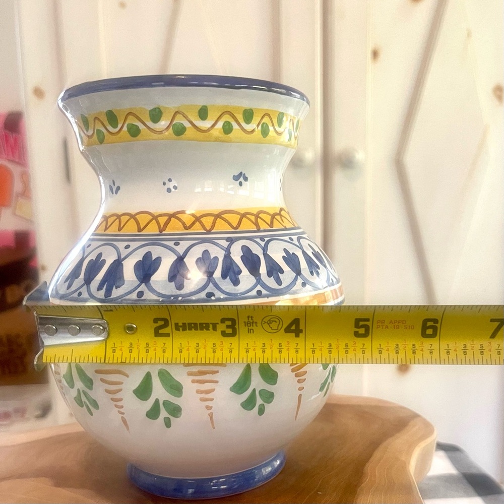 Vintage Talavega Vase Italy Portugal Hand Painted 
Signed Pottery - Picture 4 of 7